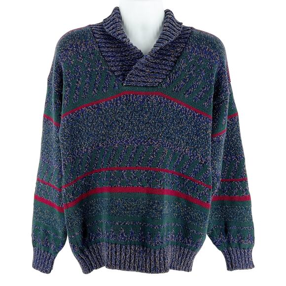 90s Eddie Bauer shawl collar sweater 1990s vintage - Picture 1 of 6
